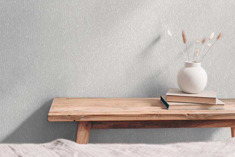 Soft Plaster Motif Silver Grey Hygge Home Wallpaper by Galerie