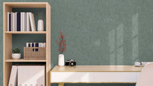 Soft Plaster Motif Green and Silver Grey Hygge Home Wallpaper by Galerie