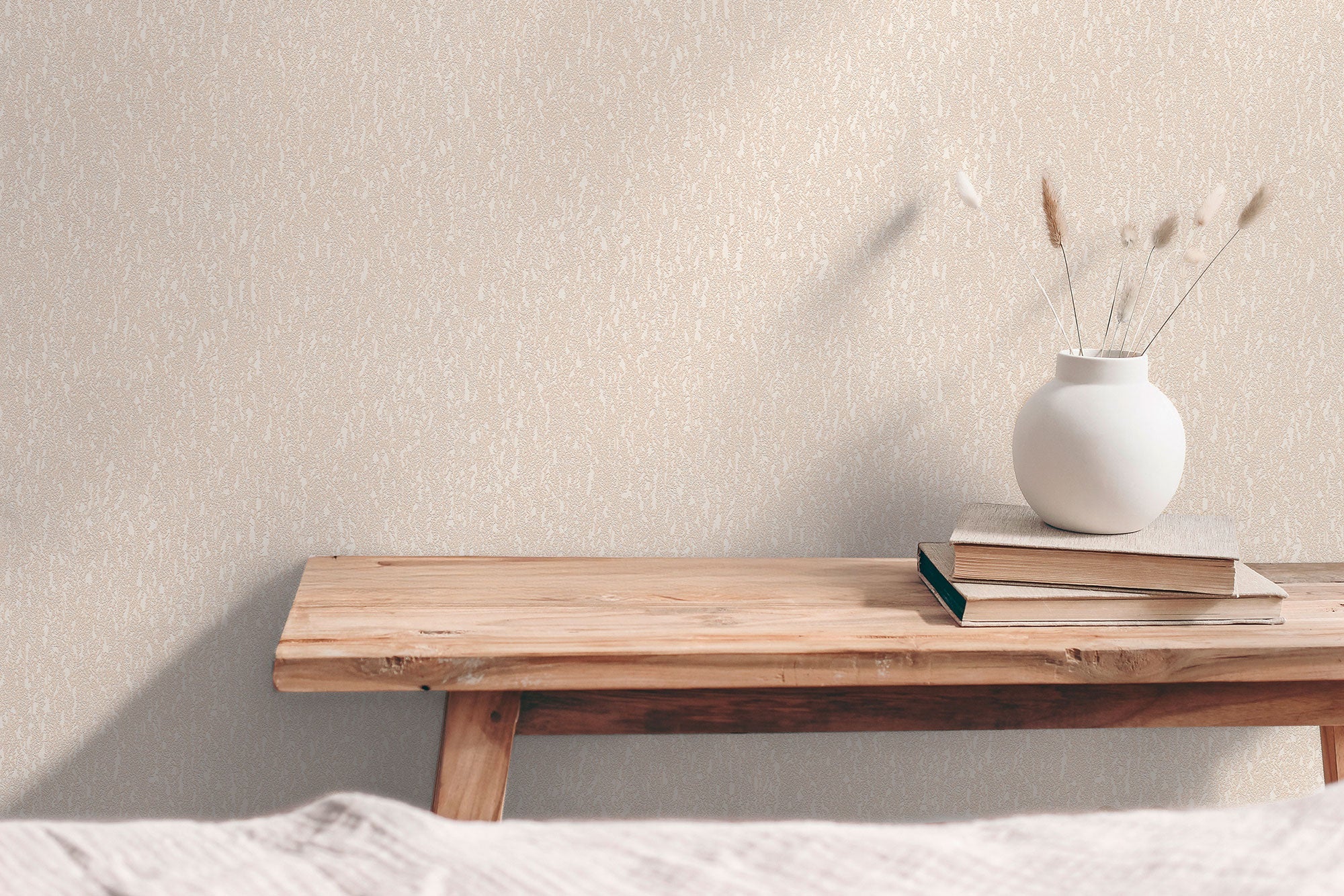 Soft Plaster Motif Beige and Cream Hygge Home Wallpaper by Galerie