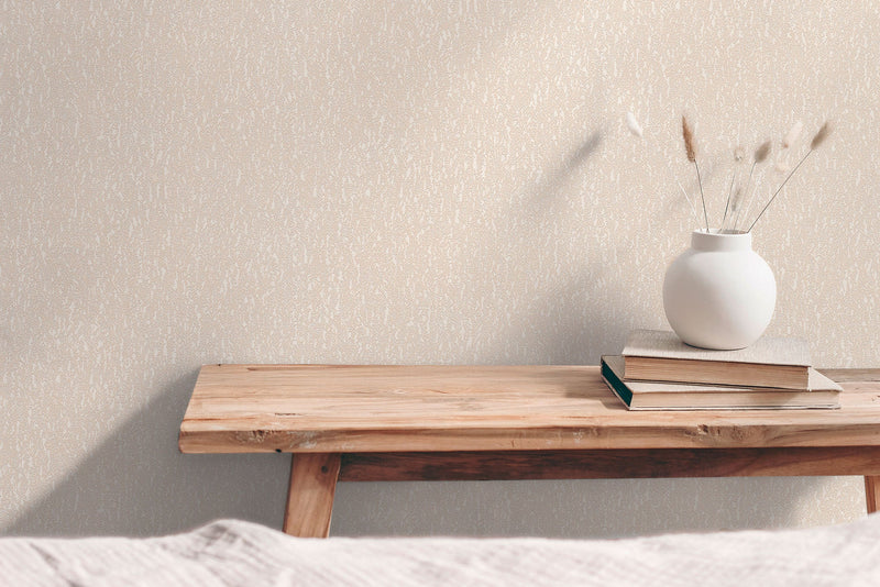 Soft Plaster Motif Beige and Cream Hygge Home Wallpaper by Galerie