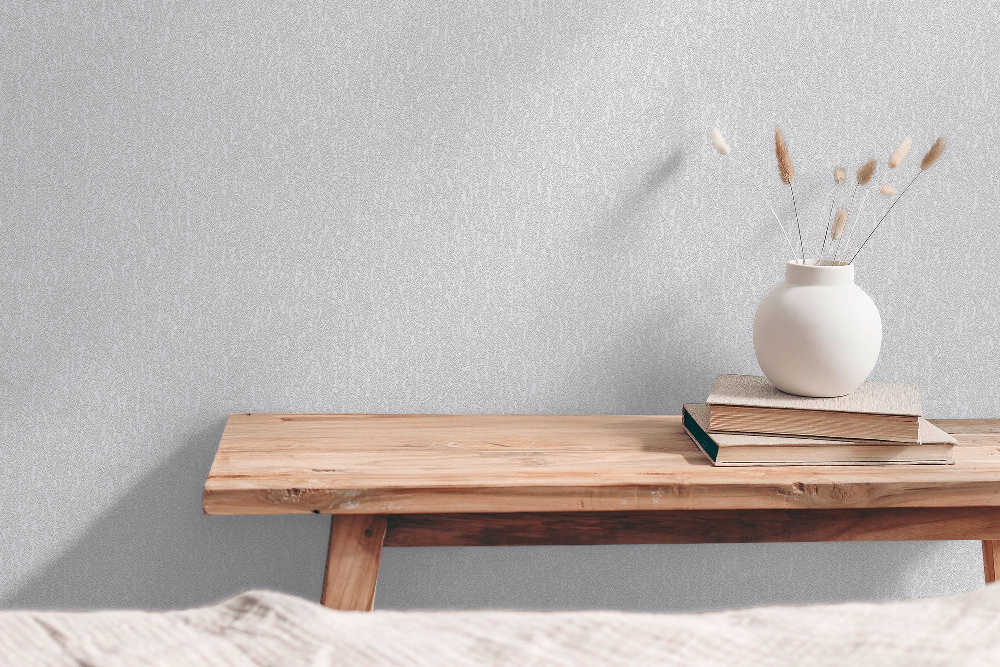 Soft Plaster Motif Silver Grey Hygge Home Wallpaper by Galerie