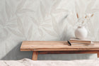 Fern Weave Motif Beige and Cream,Silver Grey Hygge Home Wallpaper by Galerie