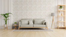 Fern Weave Motif Beige and Cream,Silver Grey Hygge Home Wallpaper by Galerie