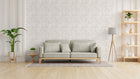Fern Weave Motif Blue and Cream,Silver Grey Hygge Home Wallpaper by Galerie