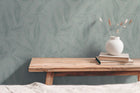 Fern Weave Motif Green and Silver Grey Hygge Home Wallpaper by Galerie