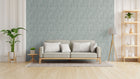 Fern Weave Motif Green and Silver Grey Hygge Home Wallpaper by Galerie