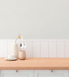 Plain Texture Beige and Silver Grey Hygge Home Wallpaper by Galerie