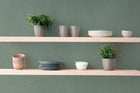 Plain Texture Green Hygge Home Wallpaper by Galerie