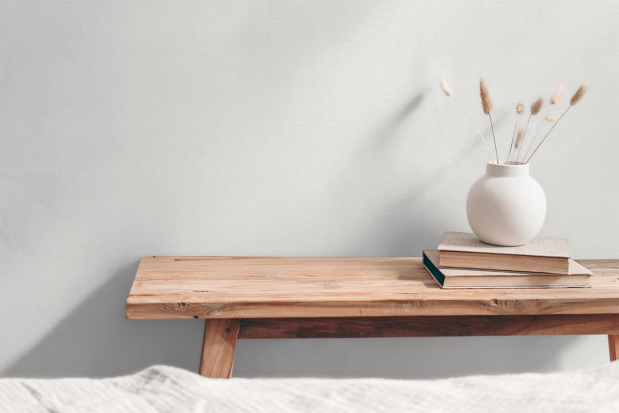Plain Texture Cream Hygge Home Wallpaper by Galerie