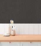 Plain Texture Black Hygge Home Wallpaper by Galerie
