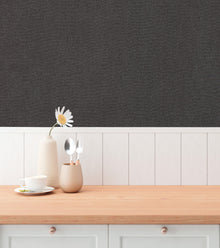 Plain Texture Black Hygge Home Wallpaper by Galerie