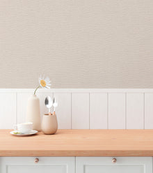 Plain Texture Beige Hygge Home Wallpaper by Galerie