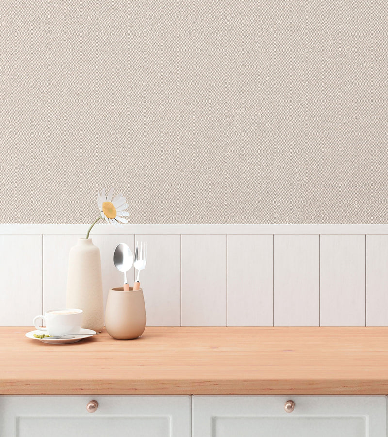 Plain Texture Beige Hygge Home Wallpaper by Galerie