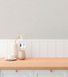 Plain Texture Silver Grey Hygge Home Wallpaper by Galerie