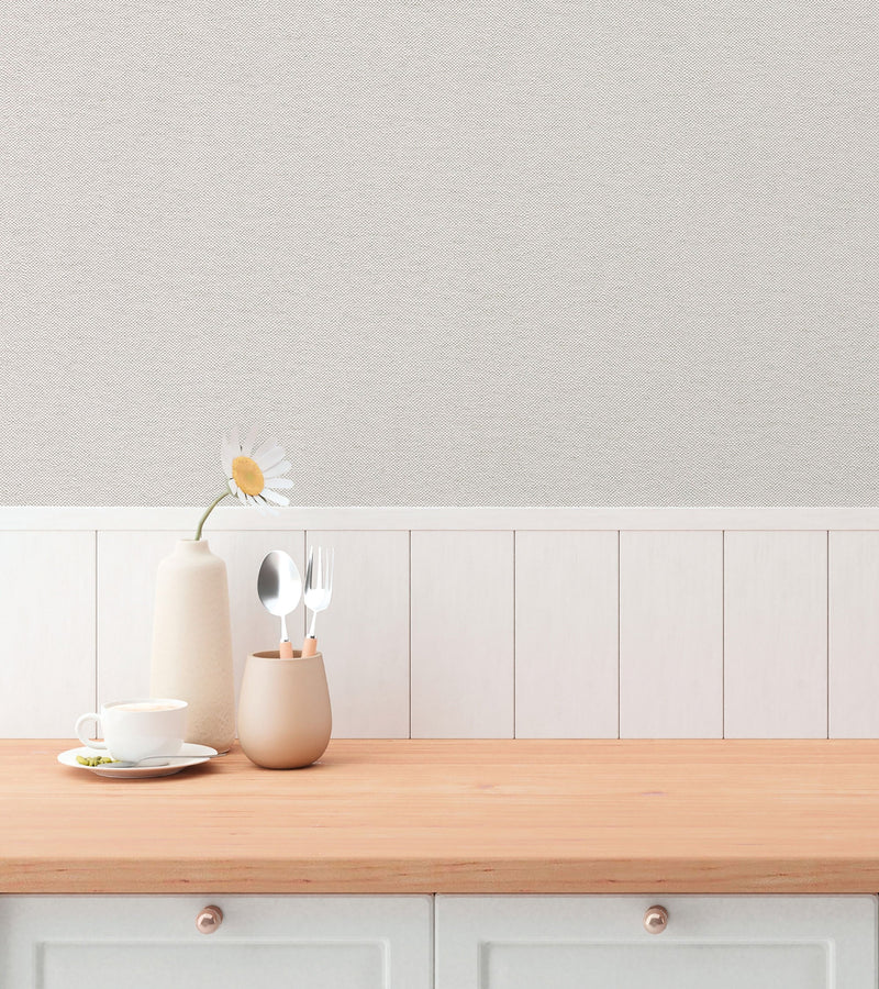 Plain Texture Silver Grey Hygge Home Wallpaper by Galerie
