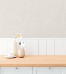 Plain Texture Beige Hygge Home Wallpaper by Galerie