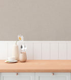 Plain Texture Beige and Bronze Brown Hygge Home Wallpaper by Galerie