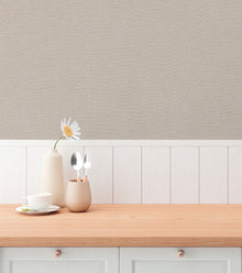 Plain Texture Beige and Bronze Brown Hygge Home Wallpaper by Galerie