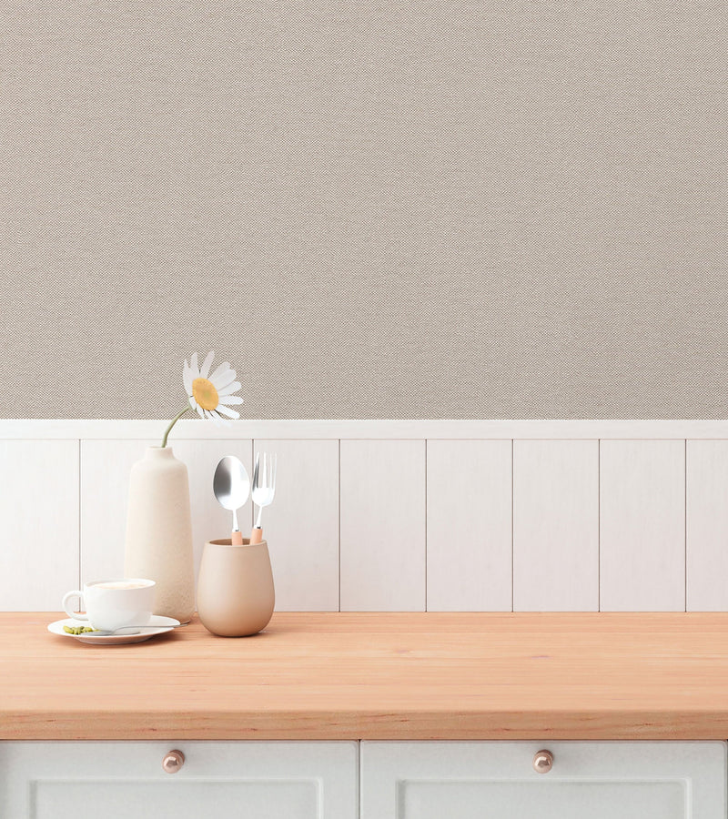 Plain Texture Beige and Bronze Brown Hygge Home Wallpaper by Galerie
