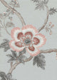 Indienne China Blue Bare Bones Fabric by Lewis & Wood