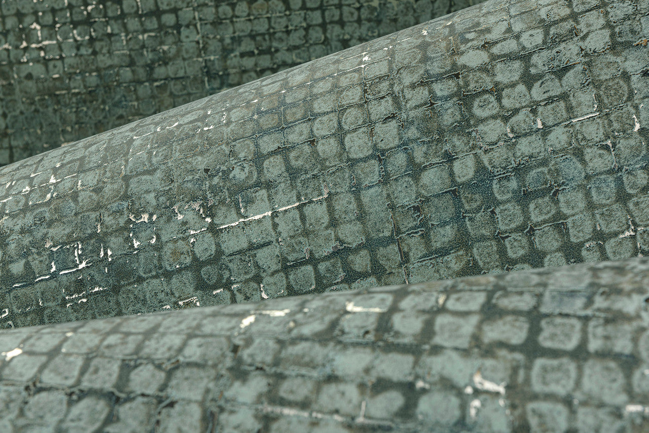 70511 Mosaico Les Thermes Teal Wallpaper By Arte