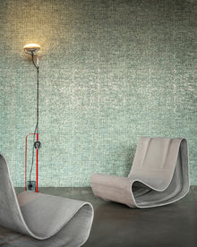 70511 Mosaico Les Thermes Teal Wallpaper By Arte