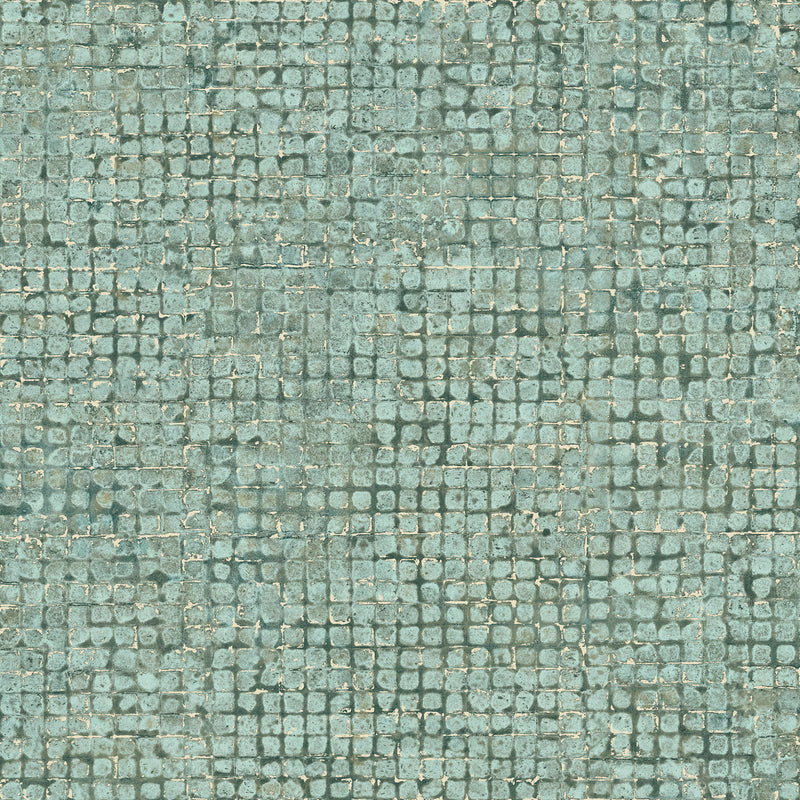 70511 Mosaico Les Thermes Teal Wallpaper By Arte