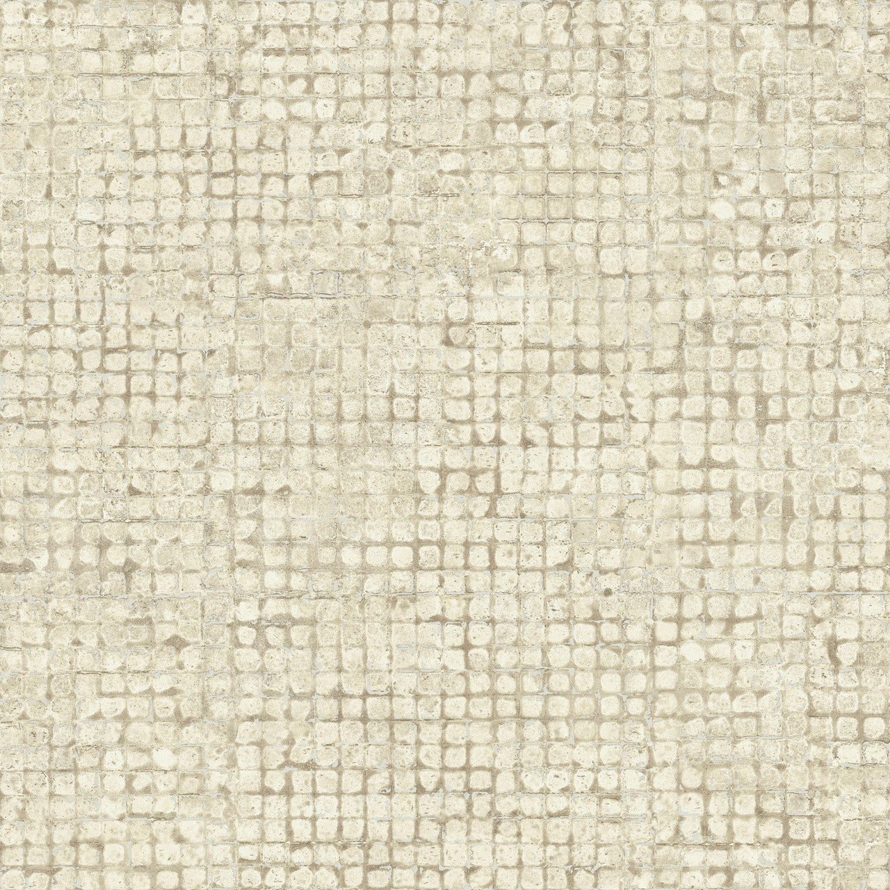 70512 Mosaico Les Thermes Off-White Wallpaper By Arte