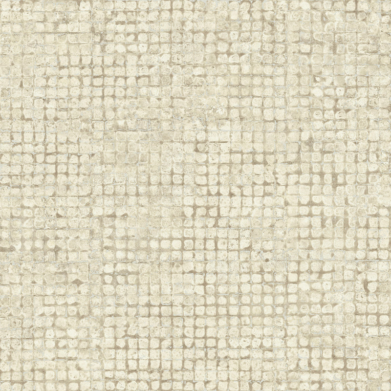 70512 Mosaico Les Thermes Off-White Wallpaper By Arte