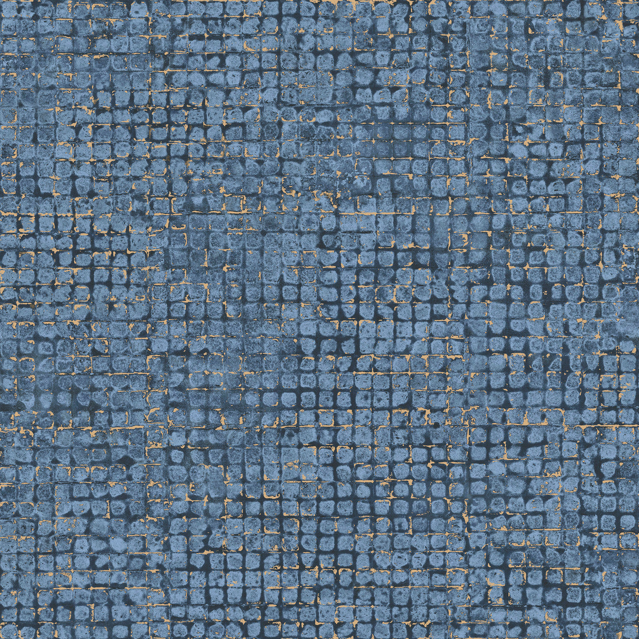 70516 Mosaico Les Thermes Blue Stone Wallpaper By Arte
