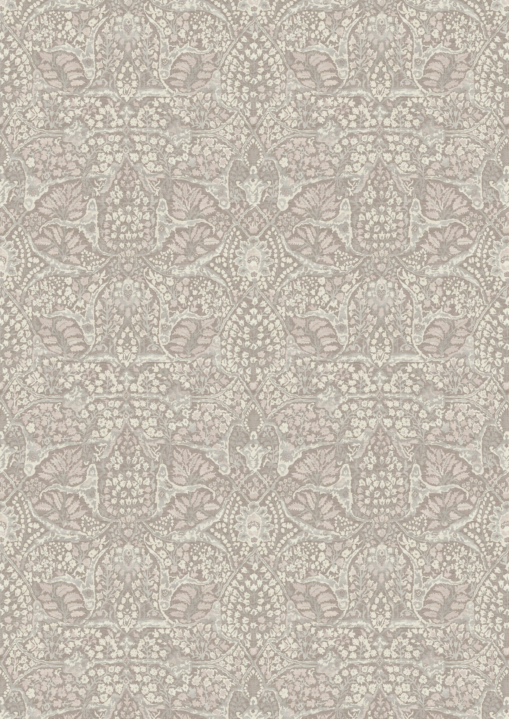 Alhambra Lg 50 Sugar Almond Bare Bones Fabric by Lewis & Wood