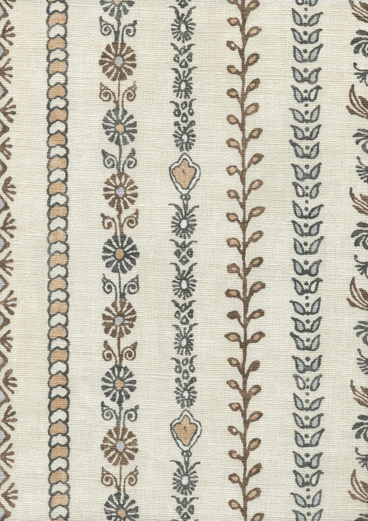 LW 324 618 Bandana Black Ginger Fabric by Lewis & Wood