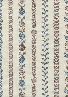 LW 324 449 Bandana Blue Almond Fabric by Lewis & Wood