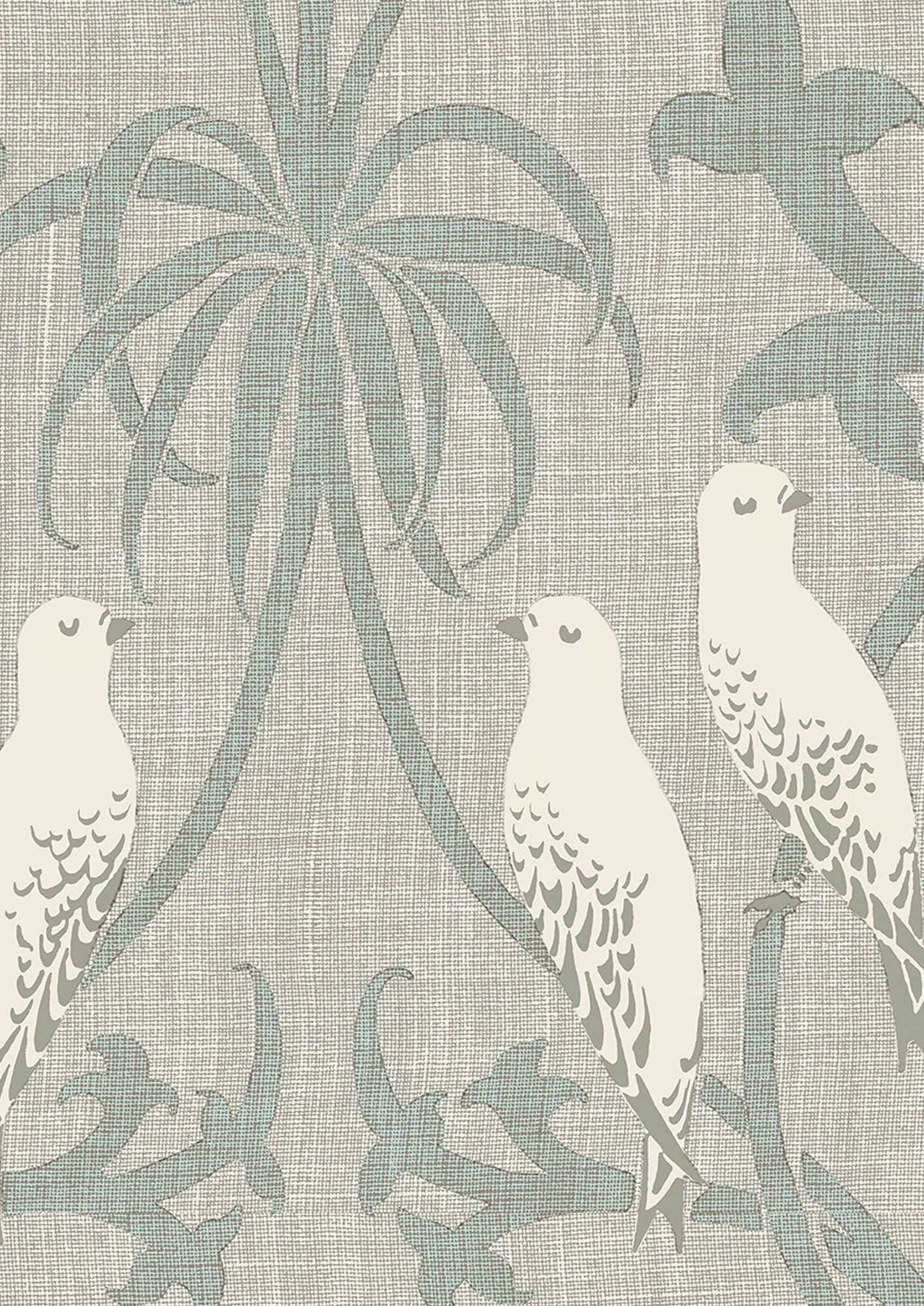 Bella Smoke Wide Width Wallpaper By Lewis & Wood