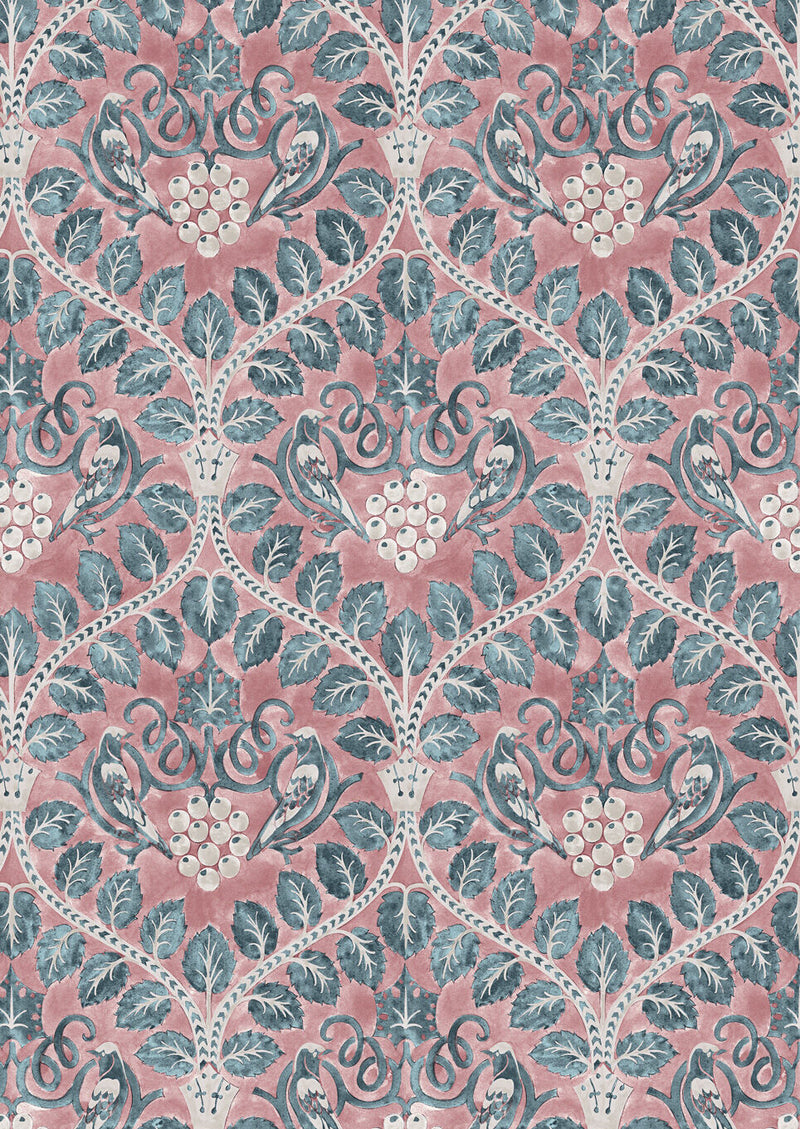 Berry Brothers Raspberry Wide Width Wallpaper By Lewis & Wood