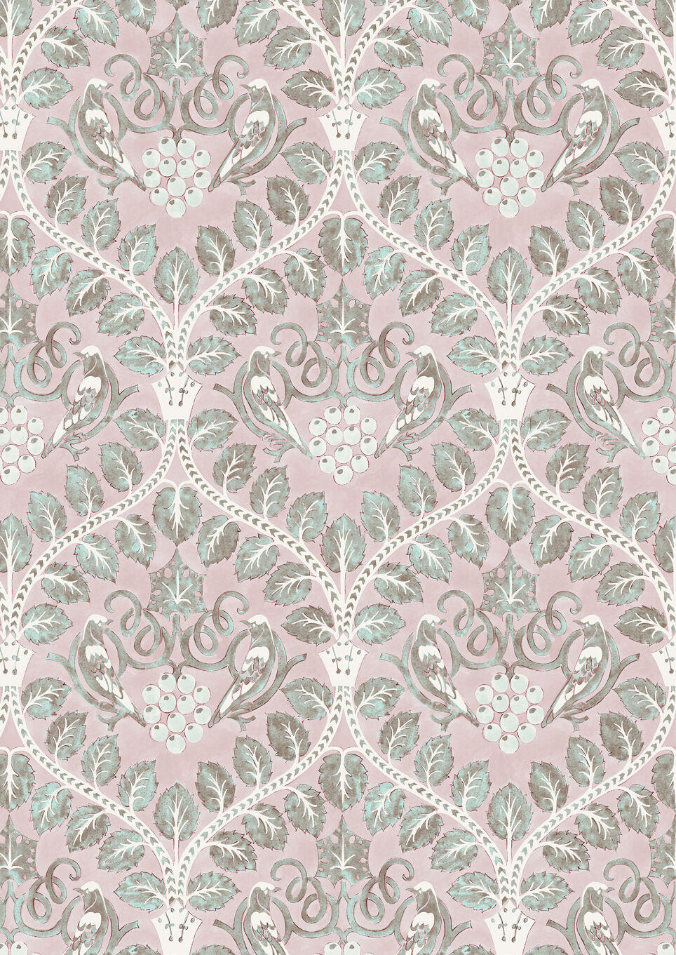 Berry Brothers Sherbet Wide Width Wallpaper By Lewis & Wood