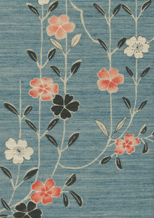 Blossom Coral Sea Wax Works Fabric by Lewis & Wood