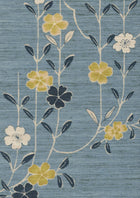 LW 325 622 Blossom Saffron Sky Fabric by Lewis & Wood