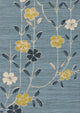 Blossom Saffron Sky Wax Works Fabric by Lewis & Wood
