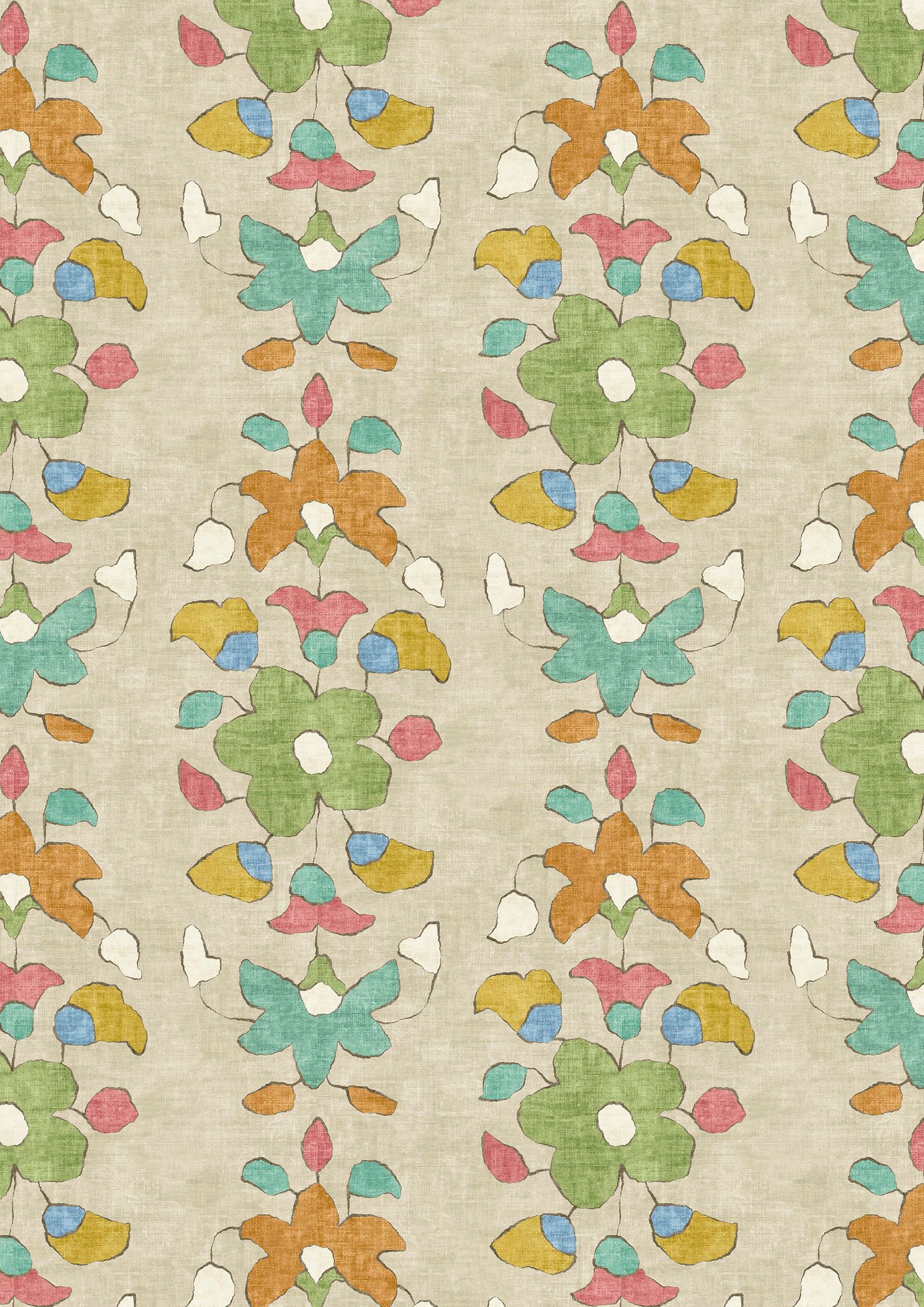 LW 373 484 Chamba Allsorts Fabric by Lewis & Wood
