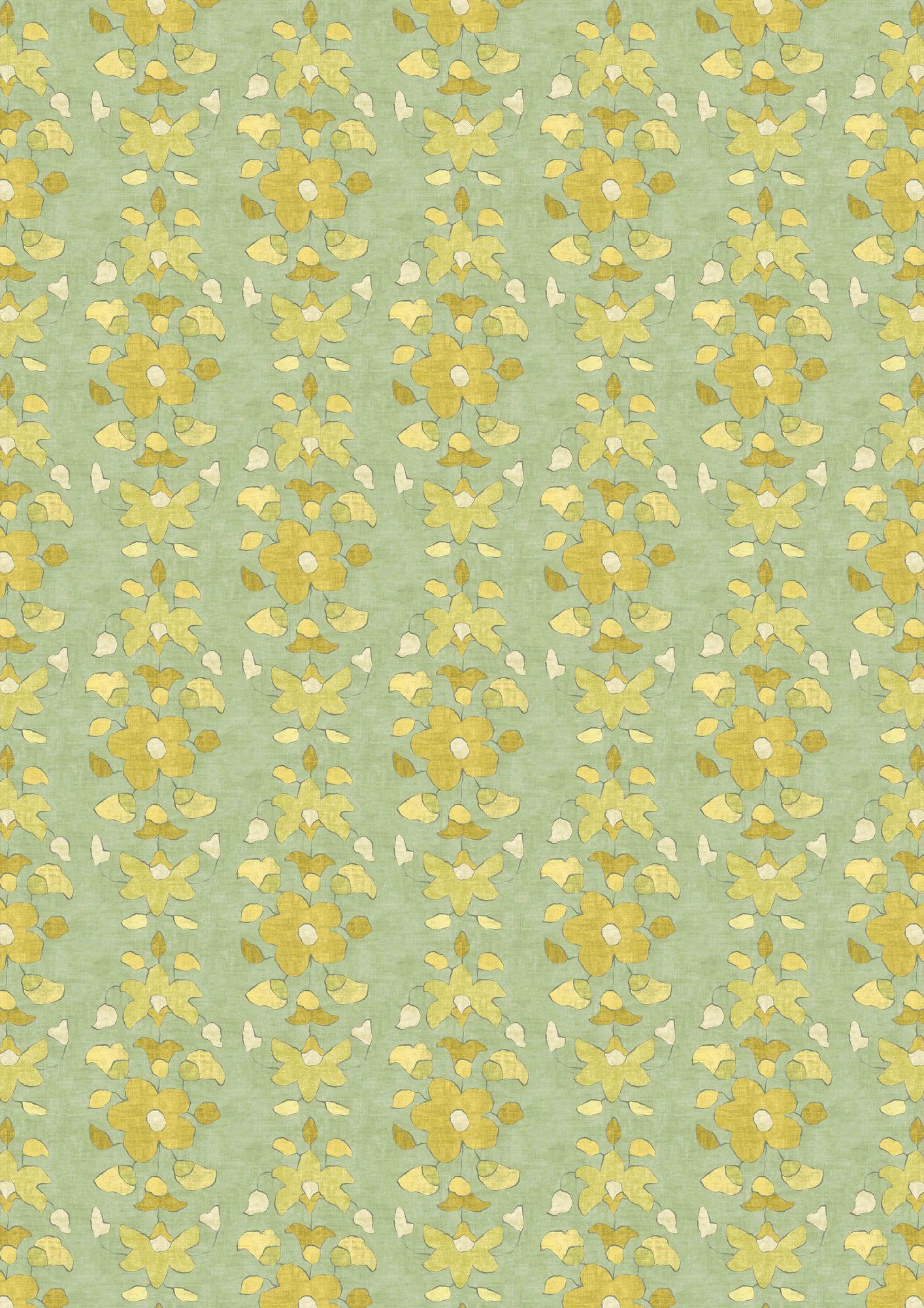 LW 373 681 Chamba Lemongrass Fabric by Lewis & Wood