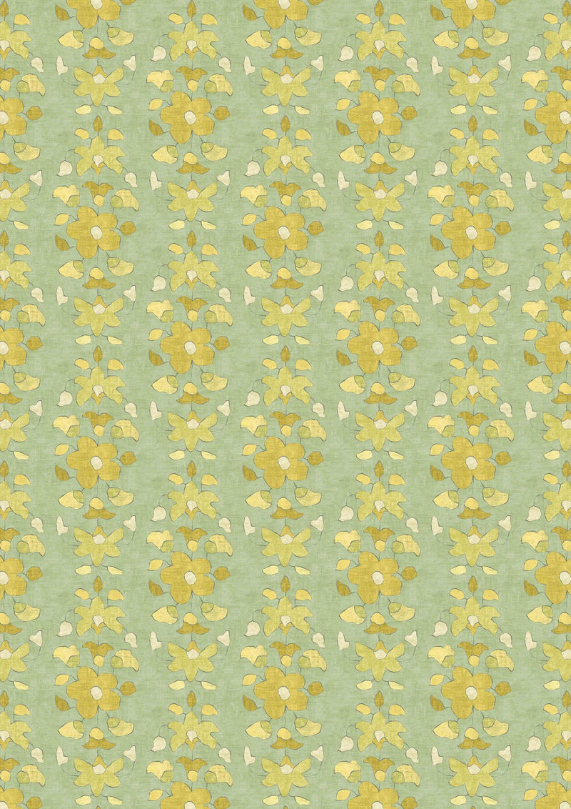 LW 373 681 Chamba Lemongrass Fabric by Lewis & Wood