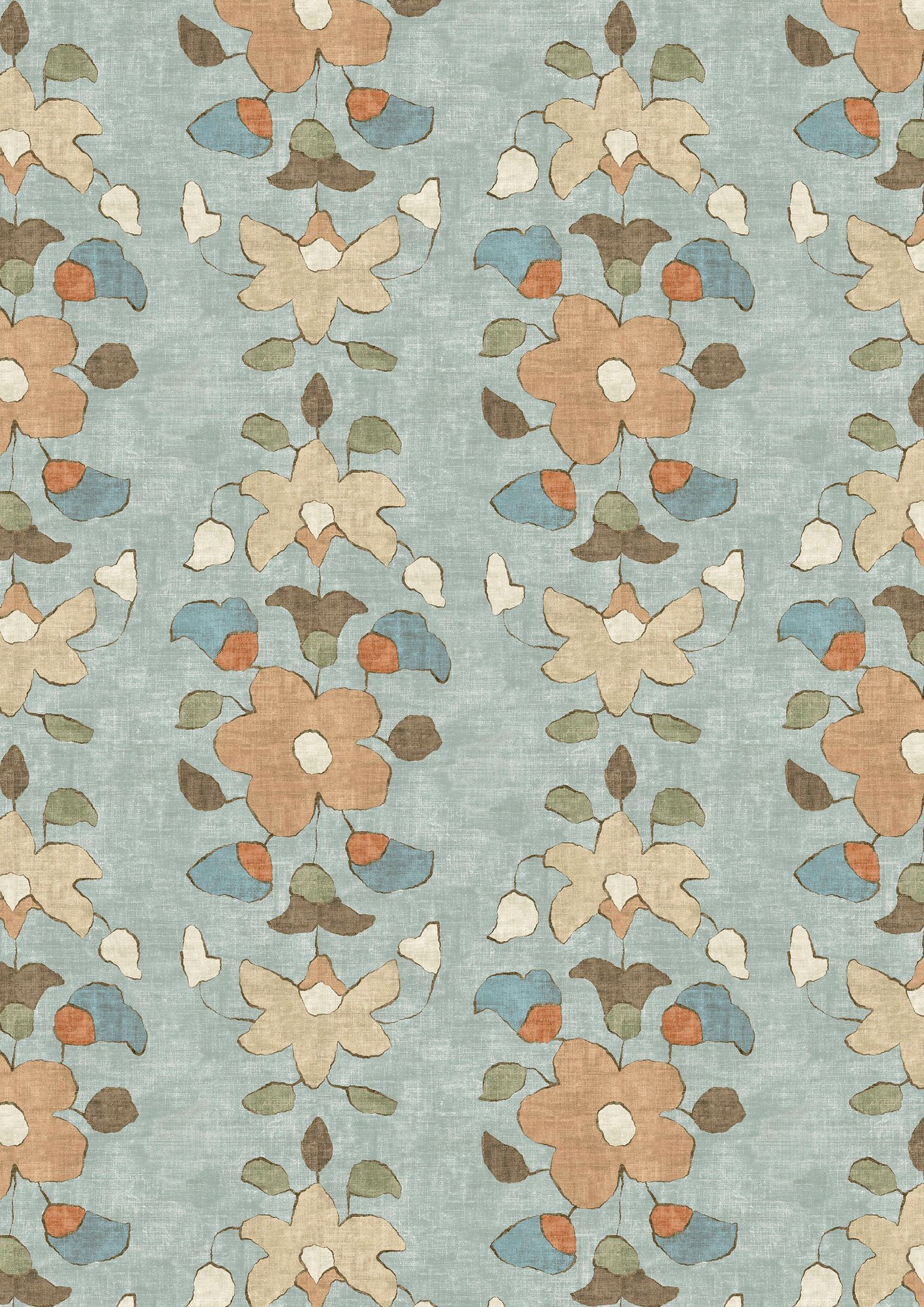 LW 373 682 Chamba Woodland Fabric by Lewis & Wood