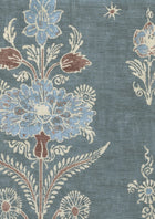 LW 322 449 Citadel Blue Almond Fabric by Lewis & Wood