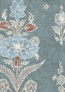 Citadel Blue Almond Mediterranea Wallpaper by Lewis & Wood