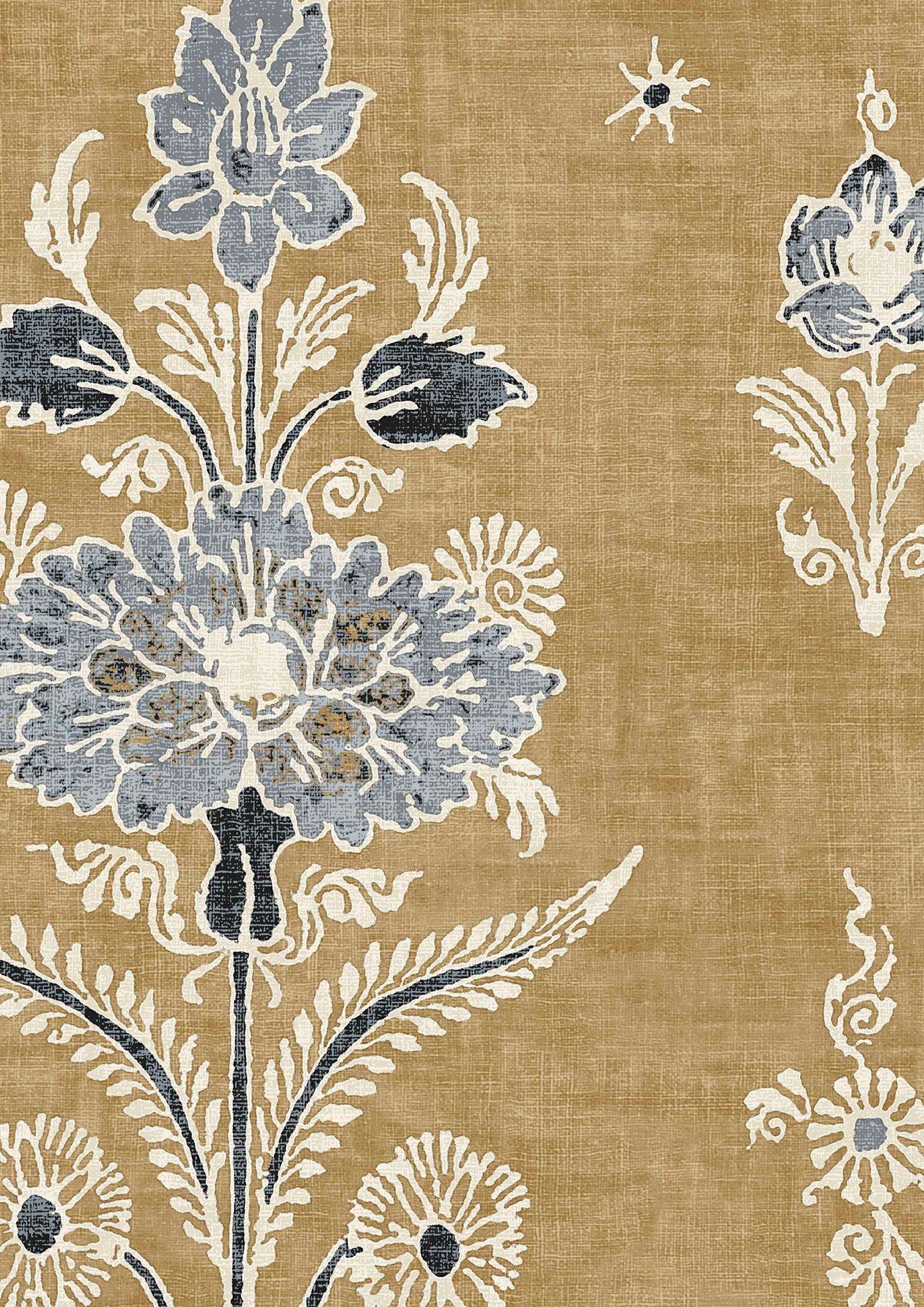 Citadel Ochre Smoke Mediterranea Wallpaper by Lewis & Wood