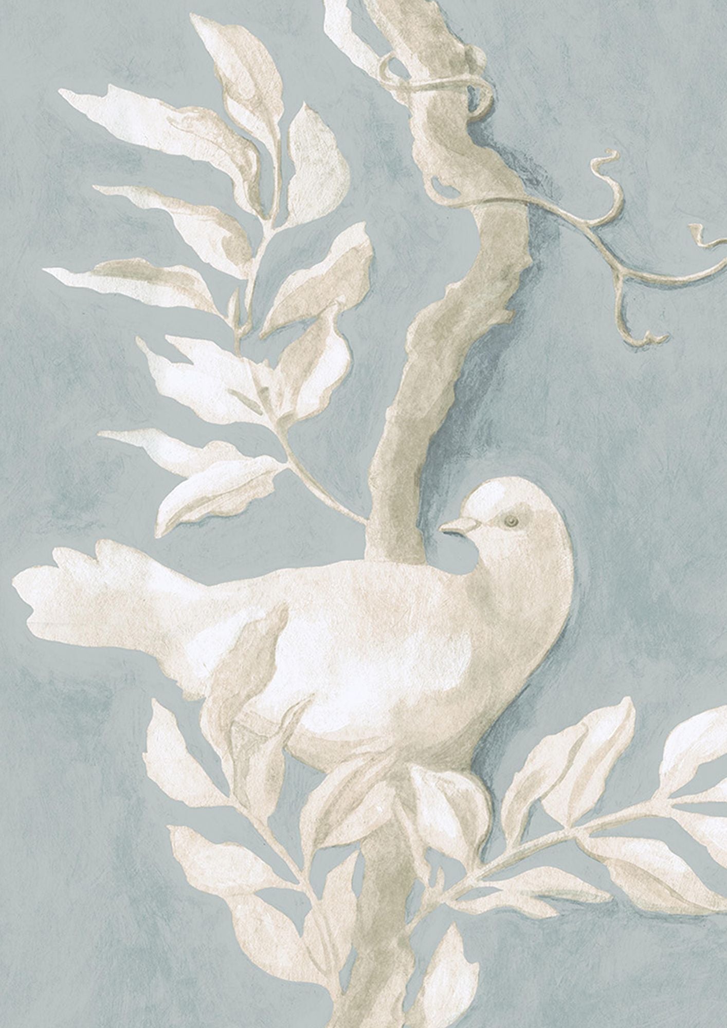 LW 217 368 Doves Rock Dove Wallpaper by Lewis & Wood