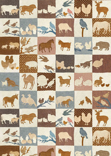 LW 389 38 Farm Friends Document Fabric by Lewis & Wood