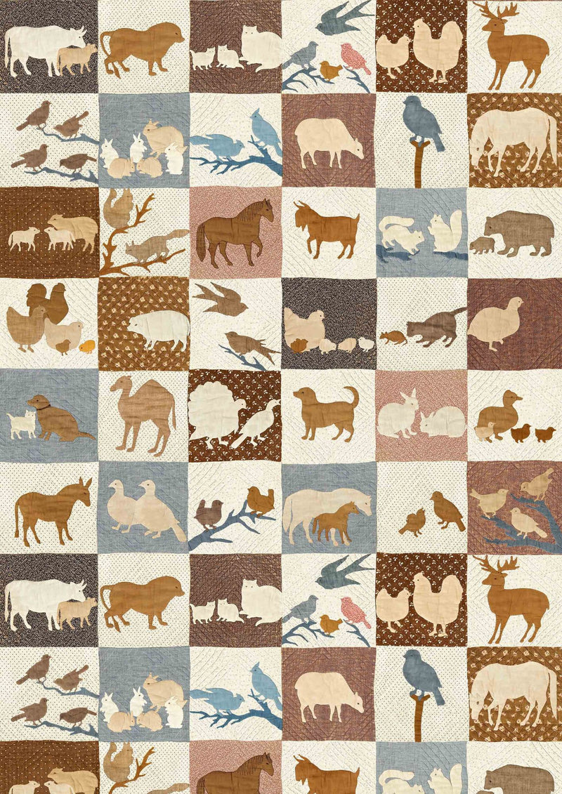 LW 389 38 Farm Friends Document Fabric by Lewis & Wood