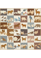 Farm Friends Document Patchwork Fabric by Lewis & Wood
